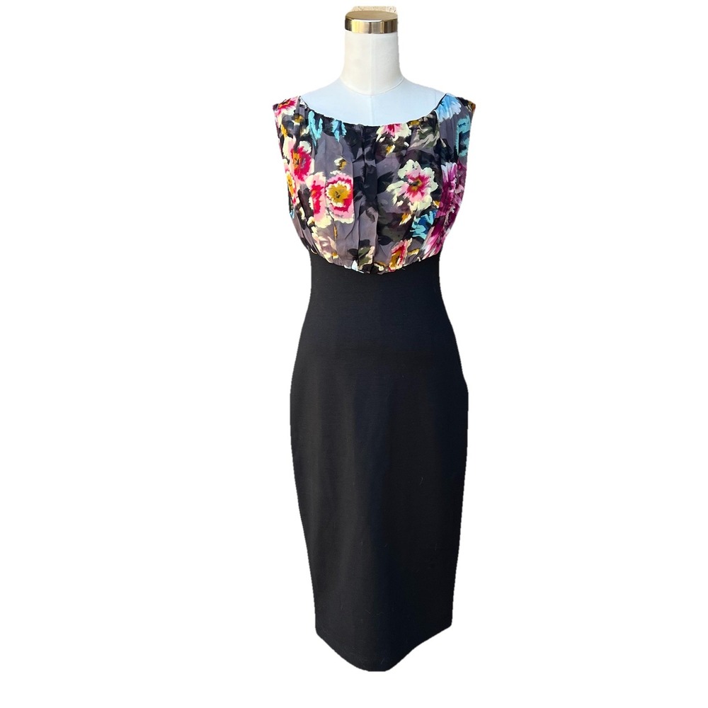 TED‎ BAKER Puni Floral Pencil Dress Sz 6 US Button Zipper New With Tag Cocktail